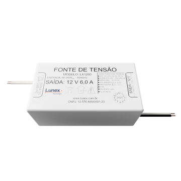Fonte de Tensão 12V 6.0A - 72W - LX1260